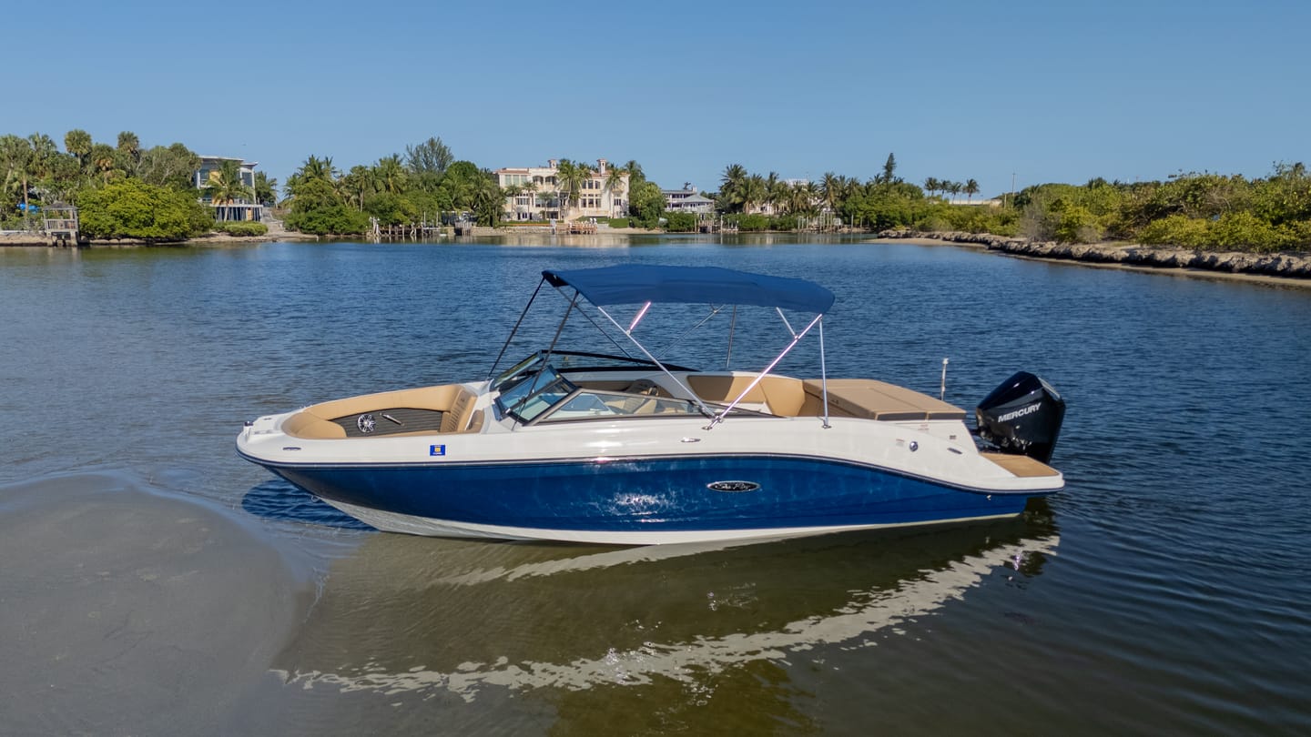 A SeaRay SPX on the Intracoastal Waterway at Boynton Beach